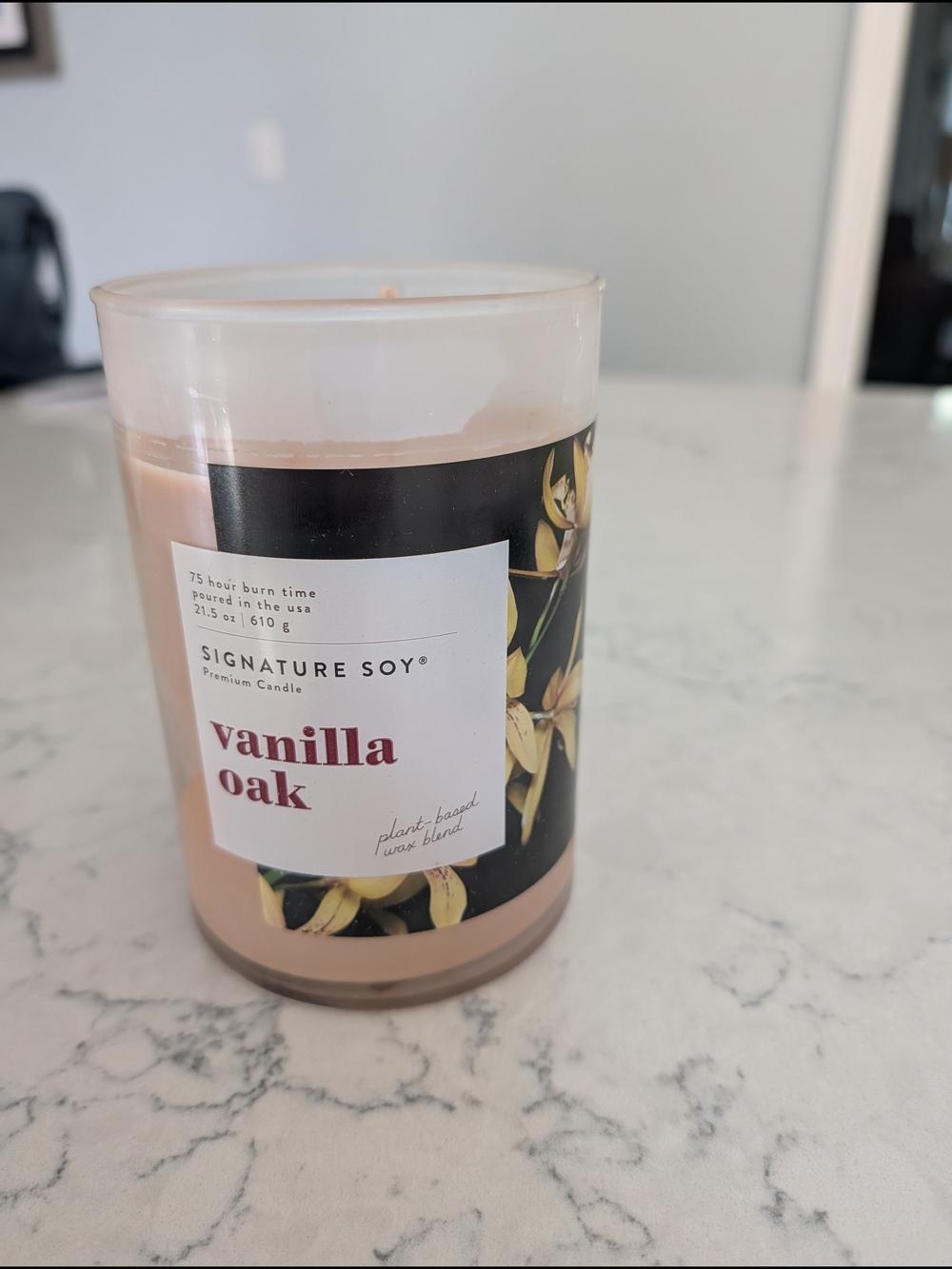 Vanilla Oak Scented Candle - Cream